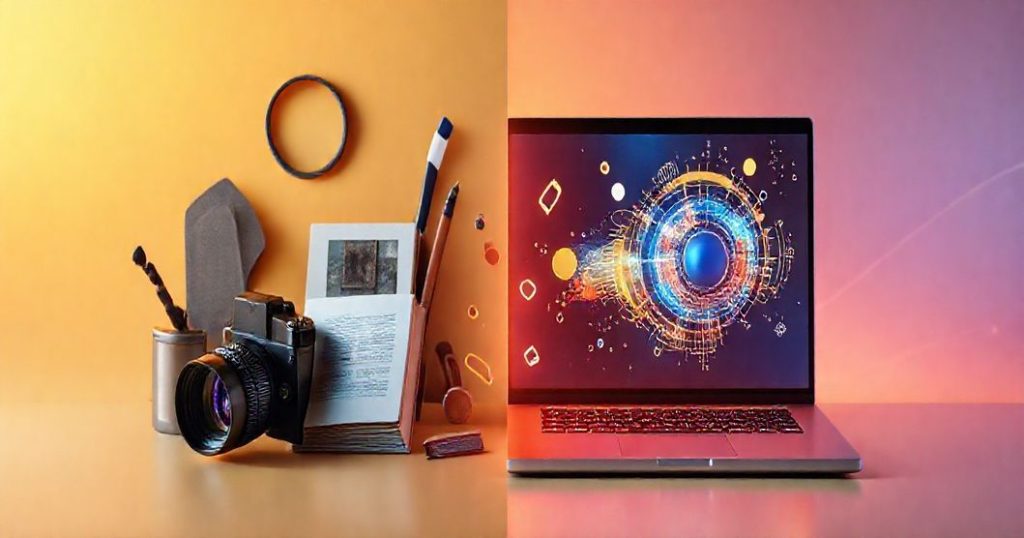 keyword-rich alt text for image 1 with AI image generator vs traditional stock photo services