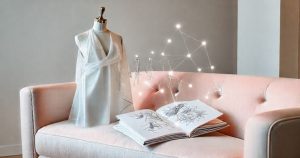 fashion design sketch generated by AI with guide to using AI image generators for fashion design sketches