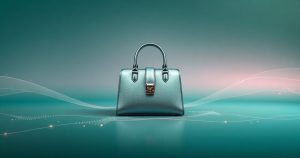 AI-generated luxury fashion image with AI images for luxury goods marketing