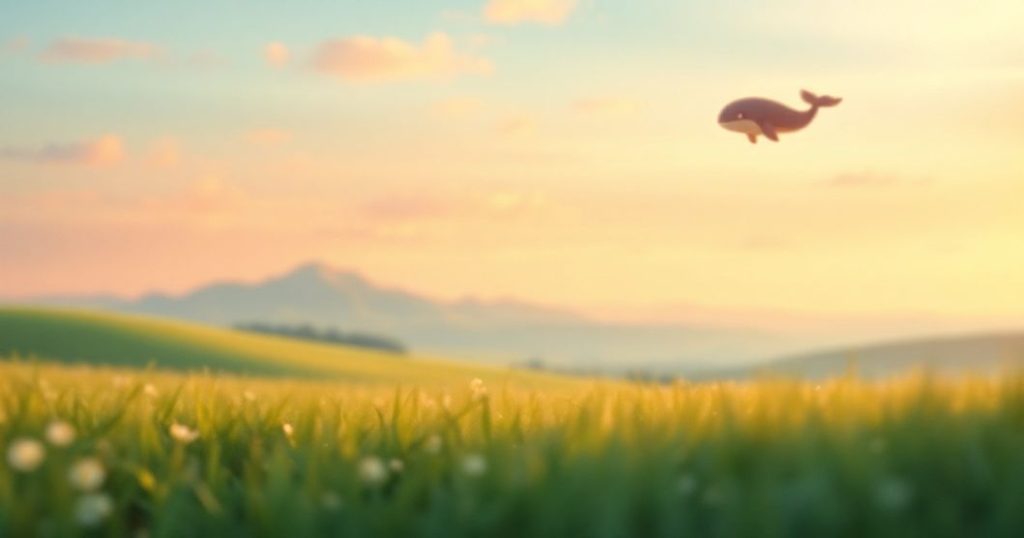 Ghibli-style character standing in a fantastical forest with AI image generator for Ghibli studio style artwork