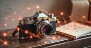 vintage luxury watch on a leather strap with AI image generator